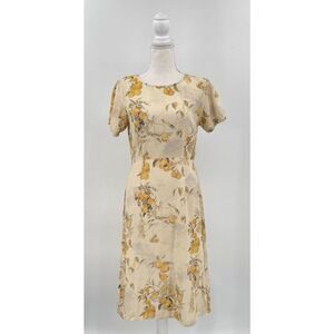 Samantha Pleet Citrus Garden Midi Dress Orange Lemon Short Sleeve Unicorn Sz 8